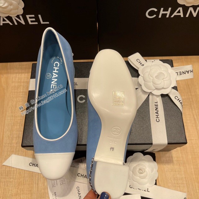 Chanel香奈兒頂級版本磨砂絲綢牛皮小香新款彩色糖果系列單鞋 dx2722